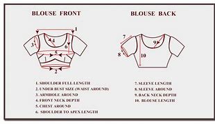 Image result for Blouse Size Chart