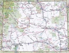 Image result for Large Road Map Wyoming