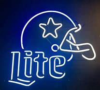 Image result for Lite Beer Neon Dallas Cowboys Helmet