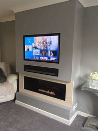 Image result for Wall Mounted TV above Fireplace