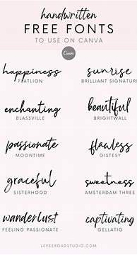 Image result for Best Handwriting Fonts in Canva