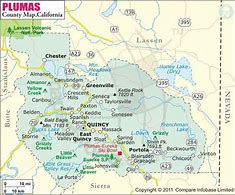 Image result for Plumas County Map with Towns