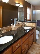 Image result for Black Granite Bathroom Vanity Top