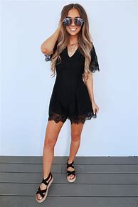 Image result for Black Romper Outfit