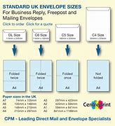 Image result for C Envelope Sizes