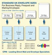Image result for Business Envelope Size Chart