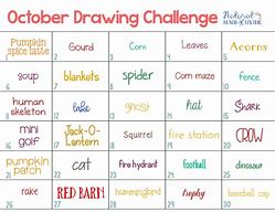 Image result for October Challenge Calender