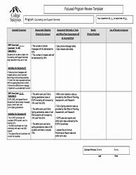 Image result for Program Review Template