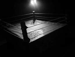 Image result for Empty Wrestling Ring Black and White