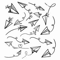 Image result for Paper Airplane Doodle