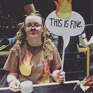 Image result for This Is Fine Halloween Costume
