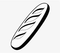 Image result for baguettes clip art black and white
