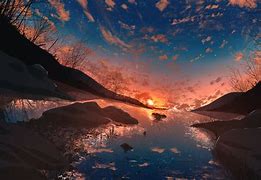 Image result for Red Backround Vibe Ocean Sunset Animated