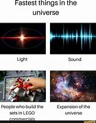 Image result for Fastest Things in the Universe Meme