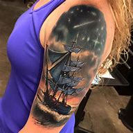 Image result for Pirate Ship Tattoo Art