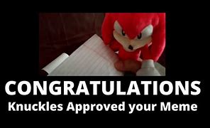 Image result for Knuckles Approves Meme