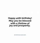 Image result for 40th Birthday Wishes Female