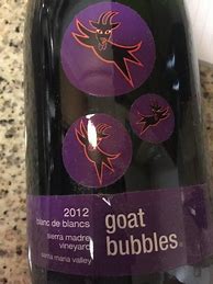 Image result for Flying Goat Pinot Blanc Cremant Goat Bubbles Sierra Madre