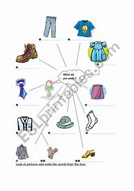 Image result for What Do You Wear Worksheet