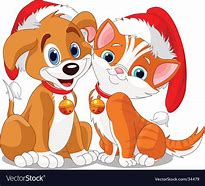 Image result for Happy Dog and Cat Cartoon Winter