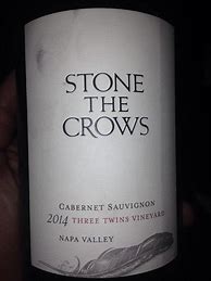 Image result for Stone the Crows Cabernet Sauvignon Three Twins