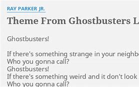 Image result for Ghostbusters Lyrics in Irish