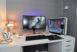 Image result for PC Gaming Desk Setup Front Shot