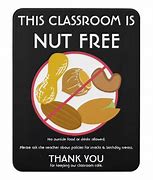 Image result for Tree Nut Allergy Classroom Sign