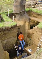 Image result for Easter Island Statues Buried Bodies