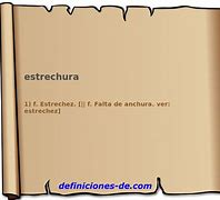 Image result for estrechura
