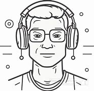 Image result for Head with Headphones