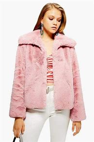 Image result for Topshop Pink Fur Coat