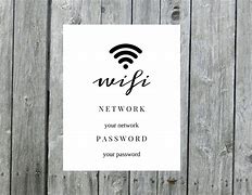 Image result for Wi-Fi Password Sign Template Free