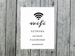 Image result for Wi-Fi Password Sign Template Coastal-Style