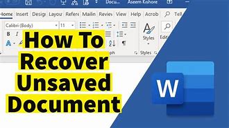 Image result for Find Unsaved Word Document