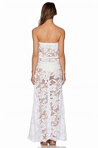 Image result for White Strapless Maxi Dress