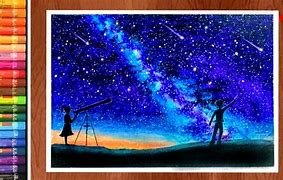 Image result for Milky Way Hand Drawing