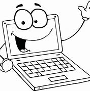 Image result for Cartoon Laptop for Colouring