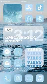 Image result for Aesthetic Blue Home Screen