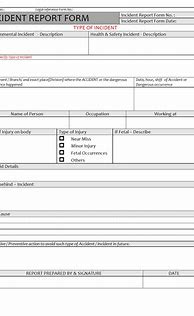 Image result for Incident Report Forms