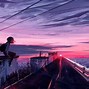 Image result for Anime Girl with Sunset