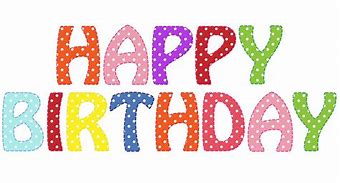 Image result for Free Clip Art Happy Birthday Words