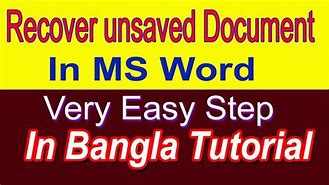 Image result for Find Unsaved Word Document