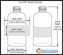 Image result for Length Width/Height Bottle