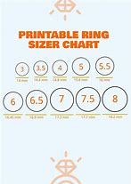 Image result for Print Out Ring Size Chart