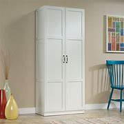 Image result for Tall Cabinet with Glass Doors and Drawers On Feet