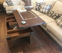 Image result for Coffee Table with Hidden Puzzle Storage