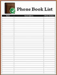 Image result for Microsoft Word Phone Book Template