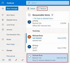 Image result for Office 365 Recover Deleted Emails