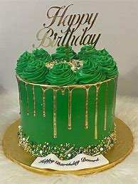 Image result for Green and White Birthday Cake for Him
